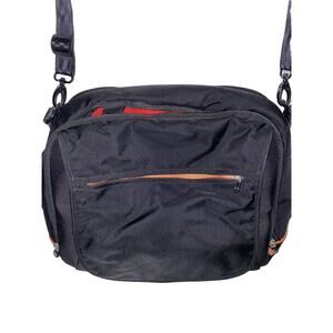 Boog Black Nylon Heavy Duty Messenger Laptop Briefcase Bag Padded Shldr Strap